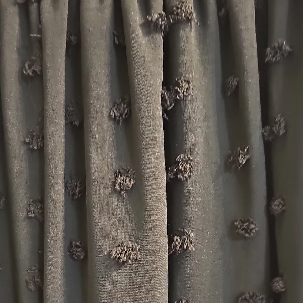 Black Smocked Midi Dress - Picture 2 of 3